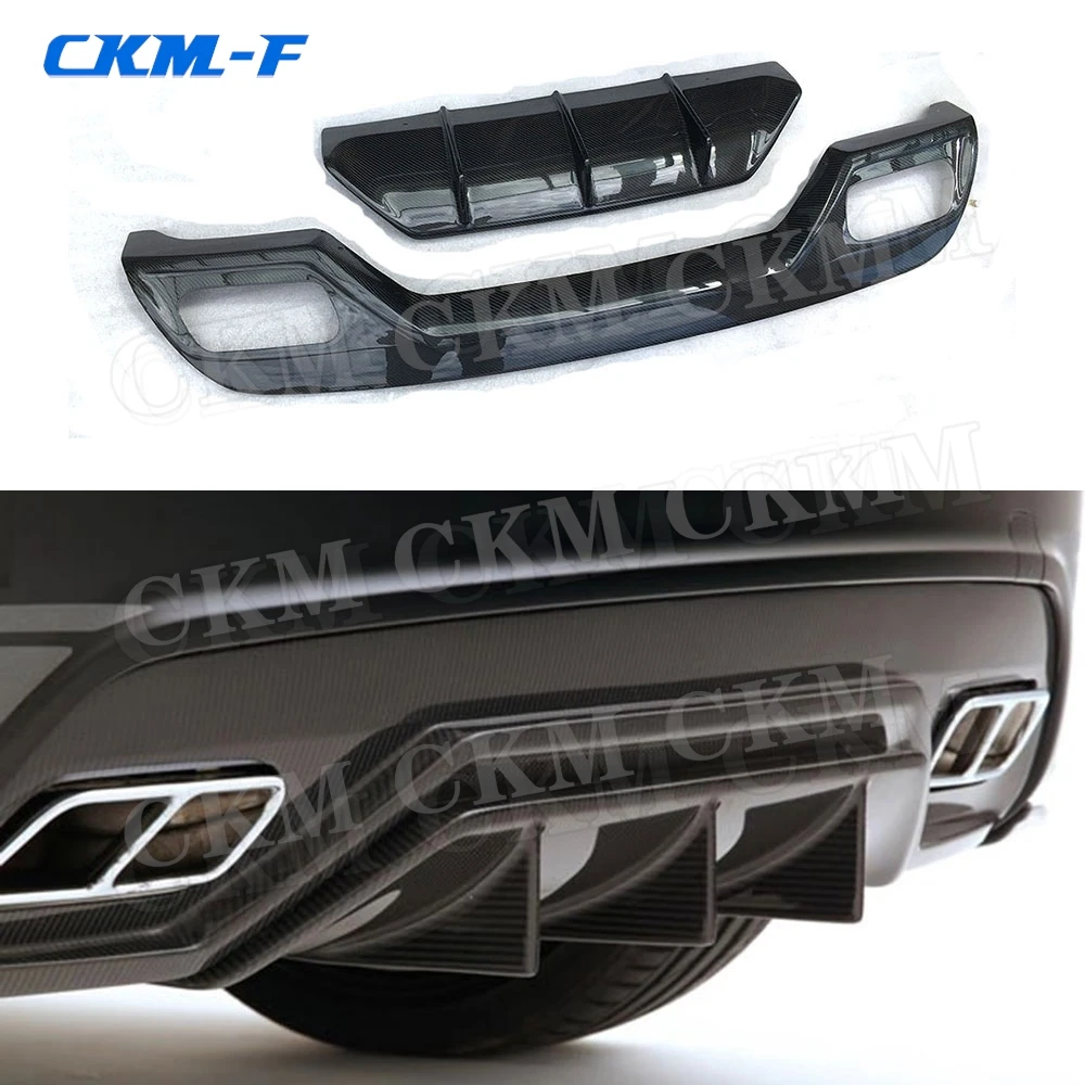 

A Class Carbon Fiber Rear Diffuser Lip Spoiler for Mercedes Benz W176 A250 A260 A45 AMG 2013-2015 V Style Fins Shark Skid Plate