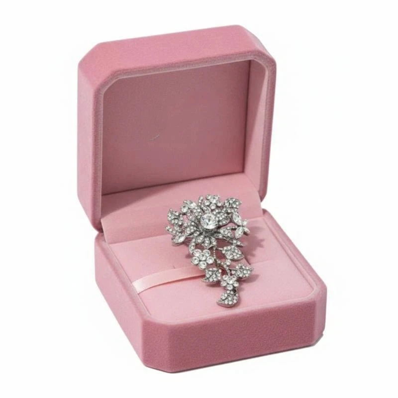 Sparkly Rhinestone Flower Brooch Pins Multicolor Exquisite Design Corsage Jewelry Accessories For Wedding Party Daily Wear