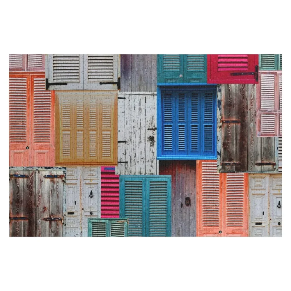 

Colorful cheerful pattern doors and windows in Mdina, Malta Jigsaw Puzzle Baby Wooden Photo Custom Personalised Name Puzzle