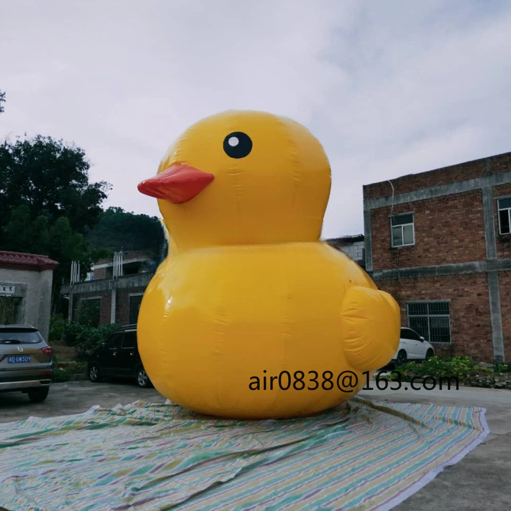 Grand canard jaune gonflable en PVC, canard en caoutchouc flottant gonflable publicitaire hermétique pour Promotion, expédition par mer aux états-unis