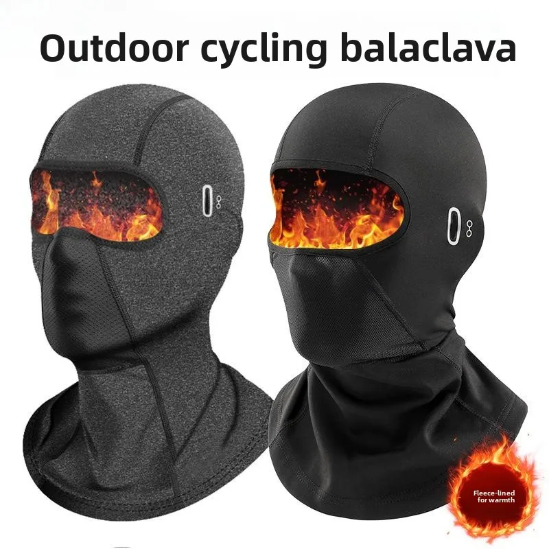 

Men's Winter Cycling Face Mask Fleece Lined Full Face Motorcycle Riding Head Cover Warm Cold Resistant Windproof Unisex