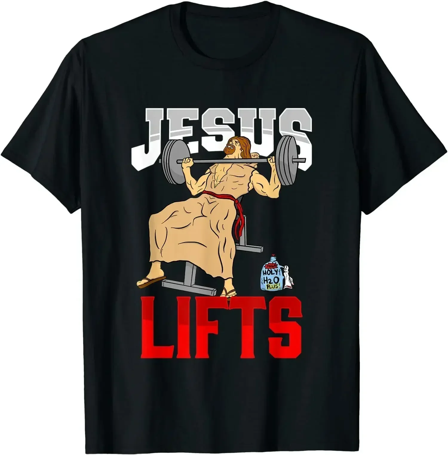 Funny Jesus Christian Weight Lifting T-Shirt