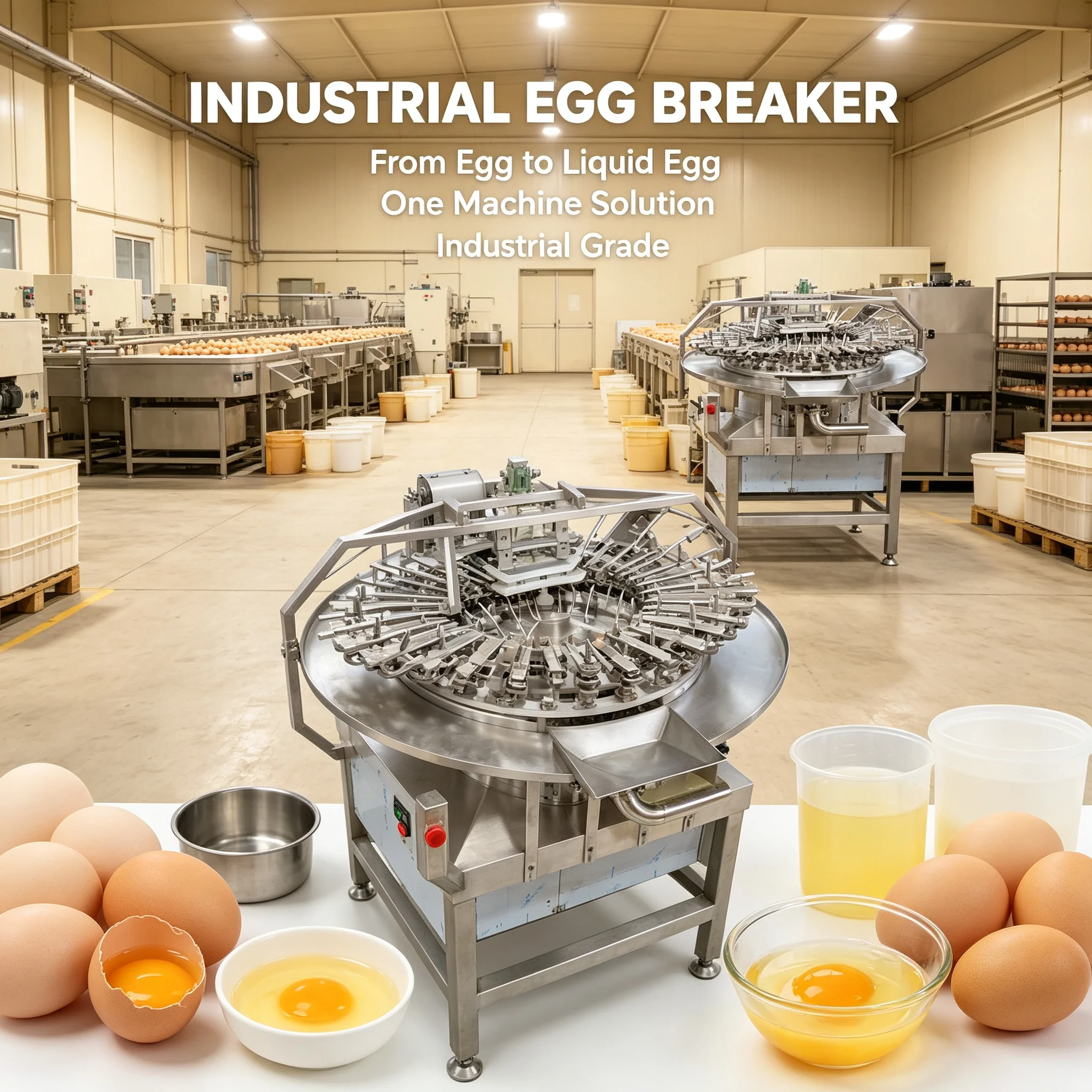 Egg Breaking Separator Machine Food Grade Stainless Steel Baking Plant Egg Equipment Customized
