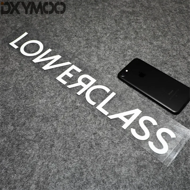 Motorcycle Bike Helmet Stickers Letters Lowerclass Daily Driven Truck Auto Rear Windshield Window Body Car Styling Decal