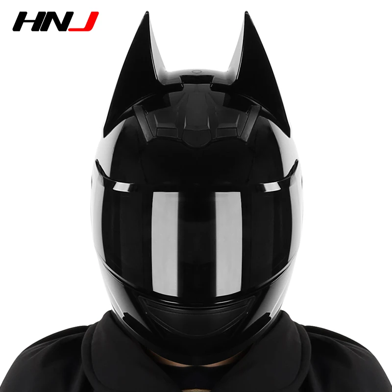 Für Batman Ritter Helm Elektrische Motorrad Männer und Frauen Persönlichkeit Kühle Voll Helm Sonnenschirm Anti-nebel Horn Helm