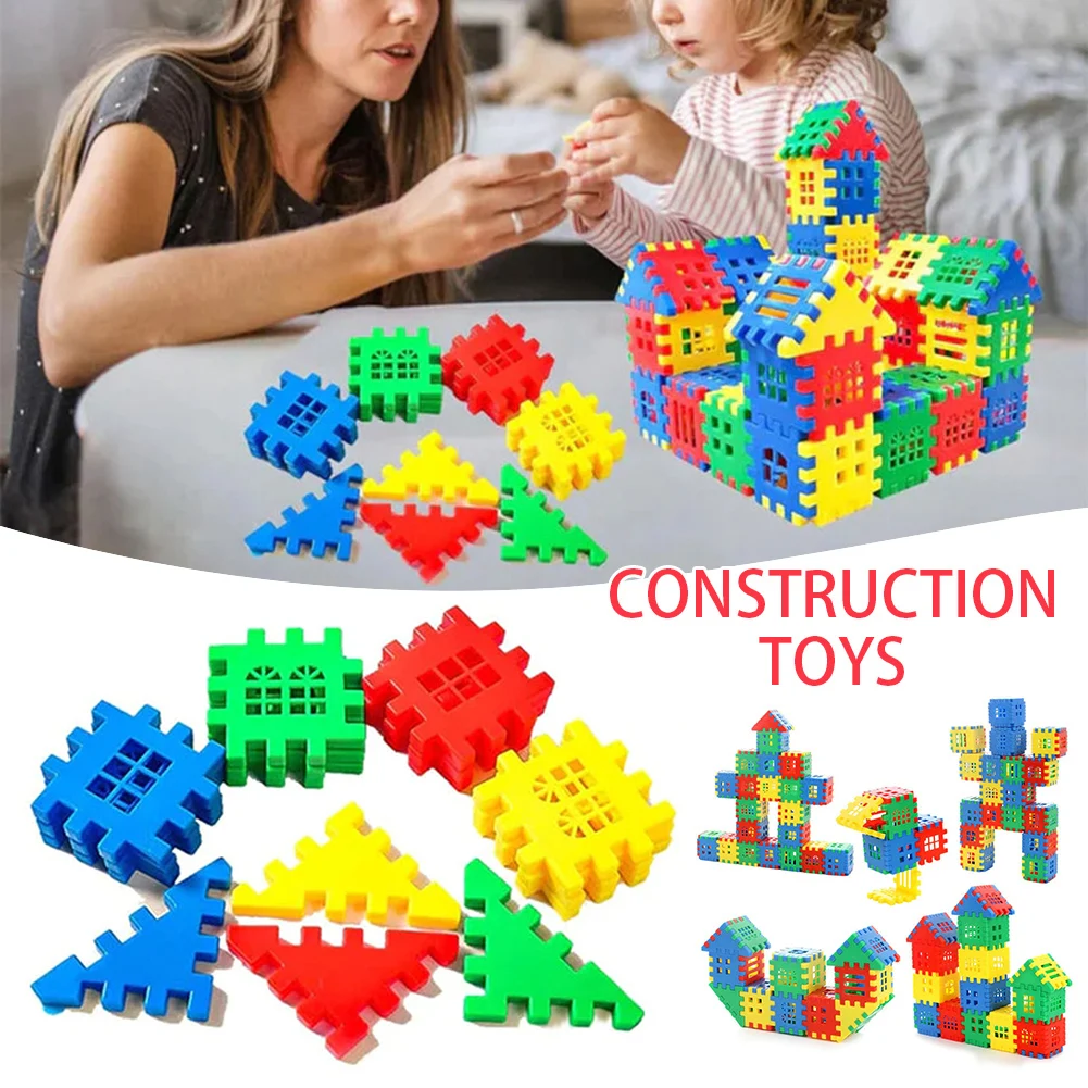 Waffles Interlocking Building Blocks Toy Durable Early Educational Puzzle Toy Gift For Birthday