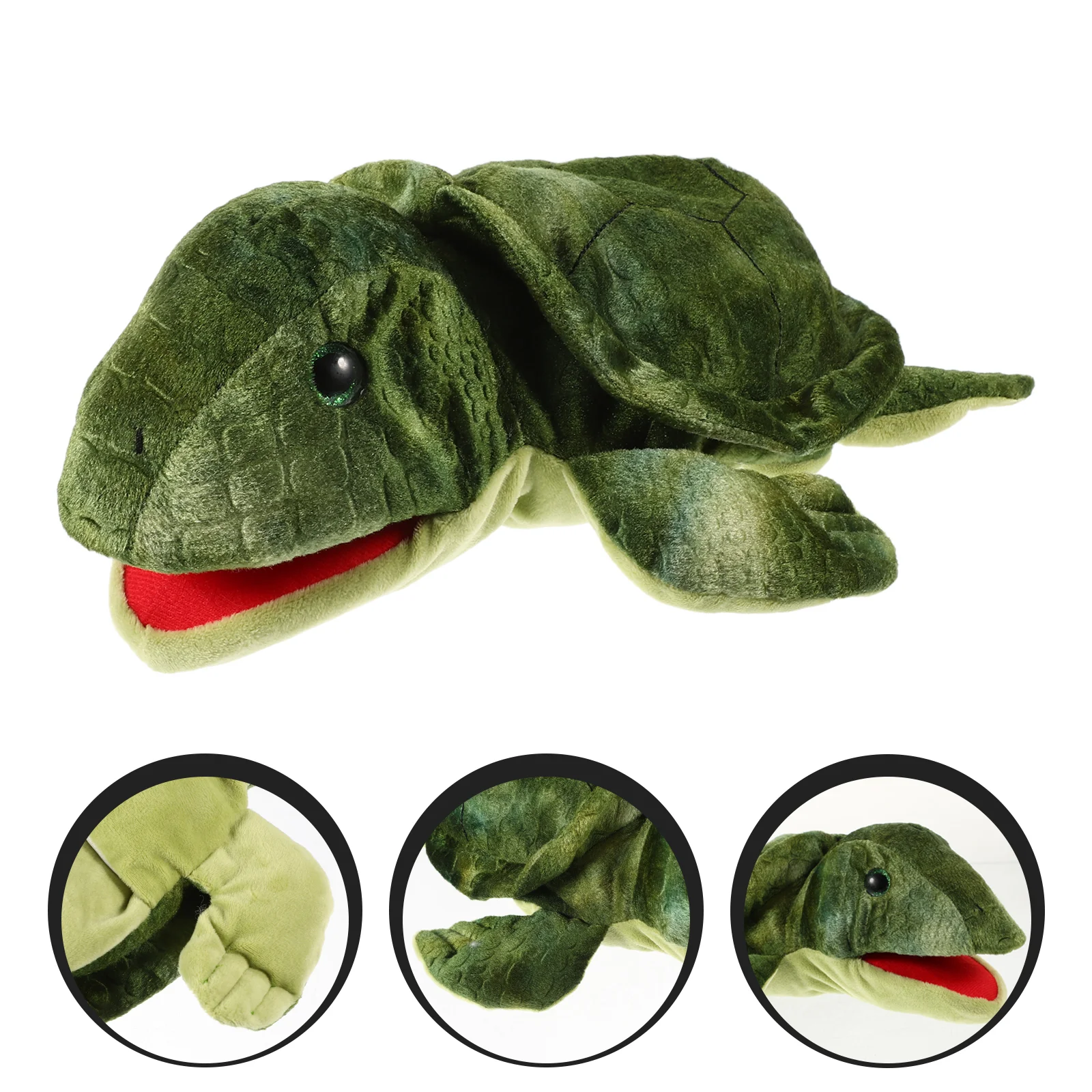 Figuras de peluche de juguete, marioneta de mano decorativa, mar relleno ​ ​ Tortuga Animal Marionetas de Dedo Algodón Animales Niño