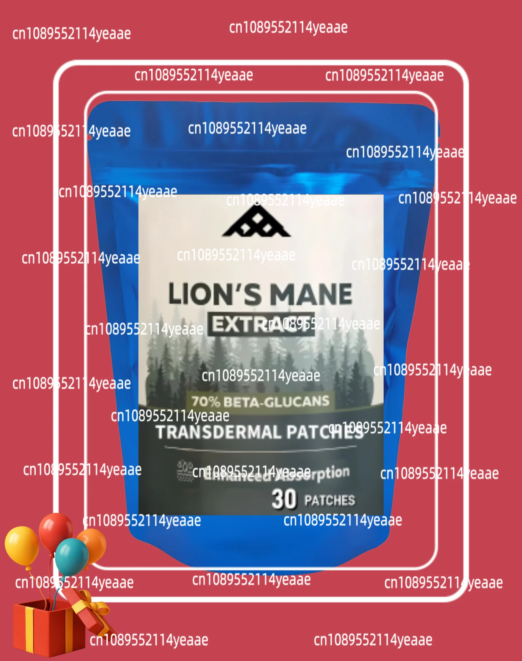 30 Patches Lions Mane Transdermal Patches With Beta Glucans-supports Mental Clarity, Focus And Memory