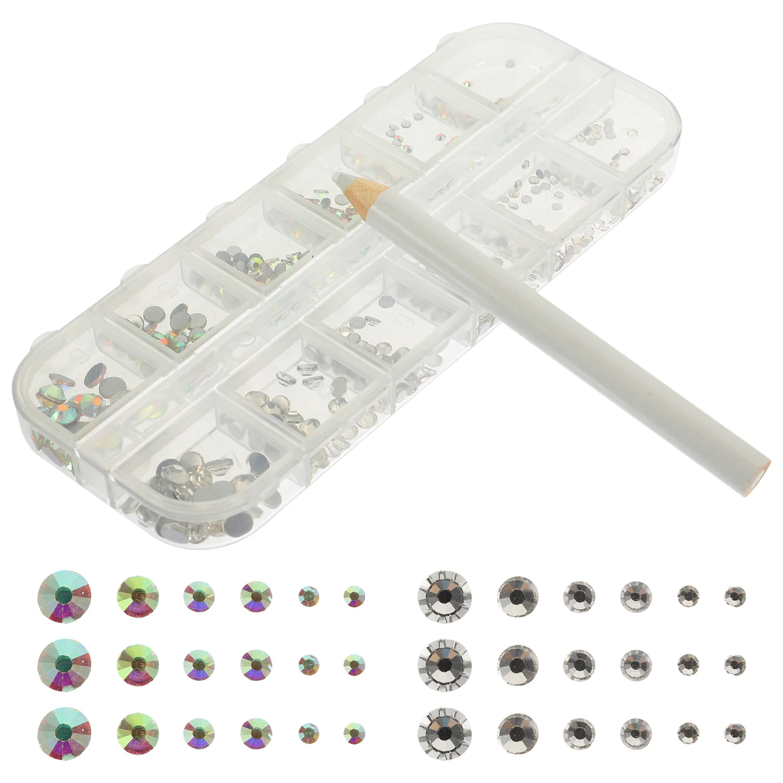 1 conjunto de pingentes de unhas com parte traseira lisa, lápis de captação de strass, decoração de arte de unhas, glamour, artesanato, roupas, sapatos, maquiagem, strass