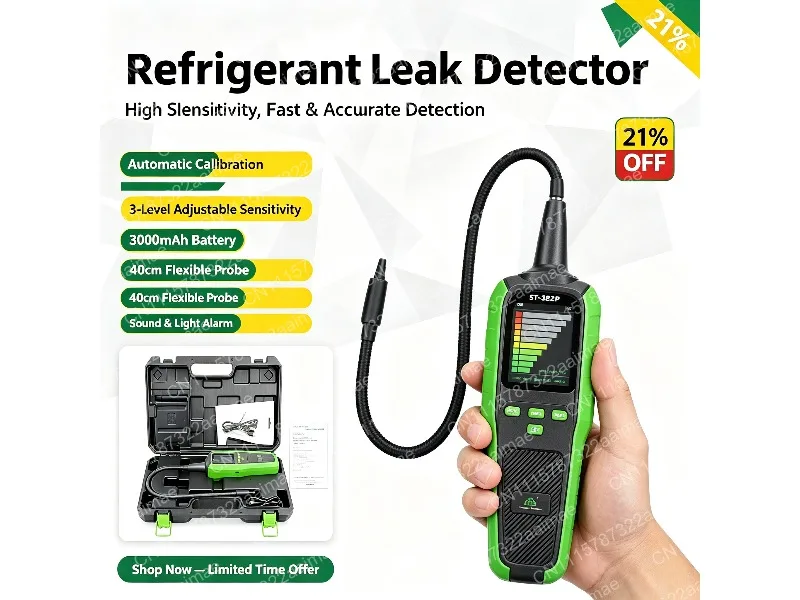 Coolant Leak Detector for Refrigerators Air Conditioners Automotive Refrigerant Diagnostic Tool