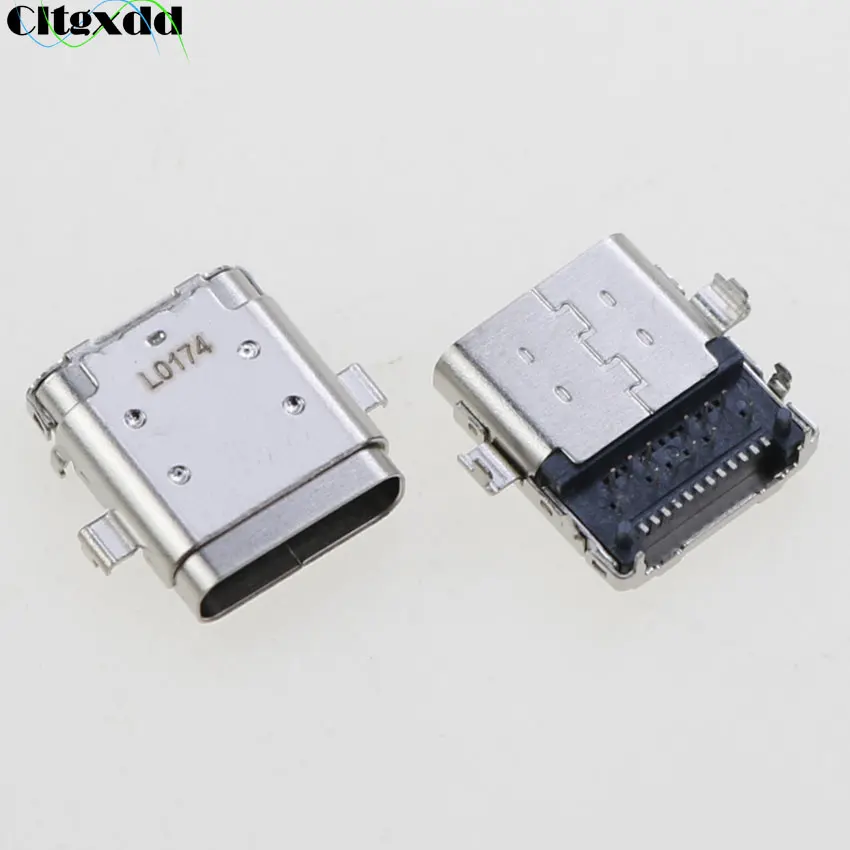 Cltgxdd 1pcs USB Type C 24P Female Socket Connector 24 Pin Laptop Charging Port Type-C Tail Plug Data Interface