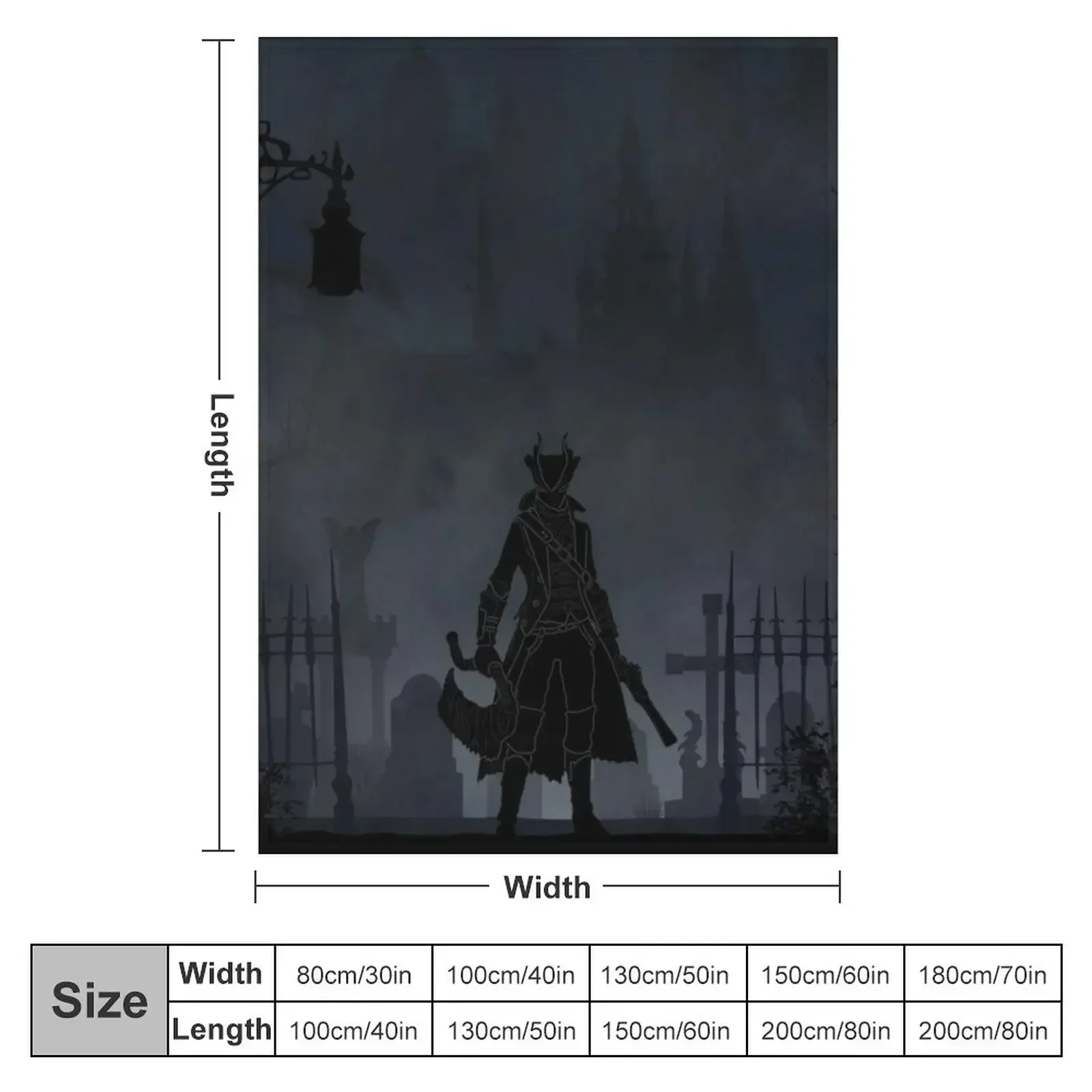 Warriors Landscapes - Bloodborne Throw Blanket Thermal Plush warm winter Tourist For Sofa Thin Blankets
