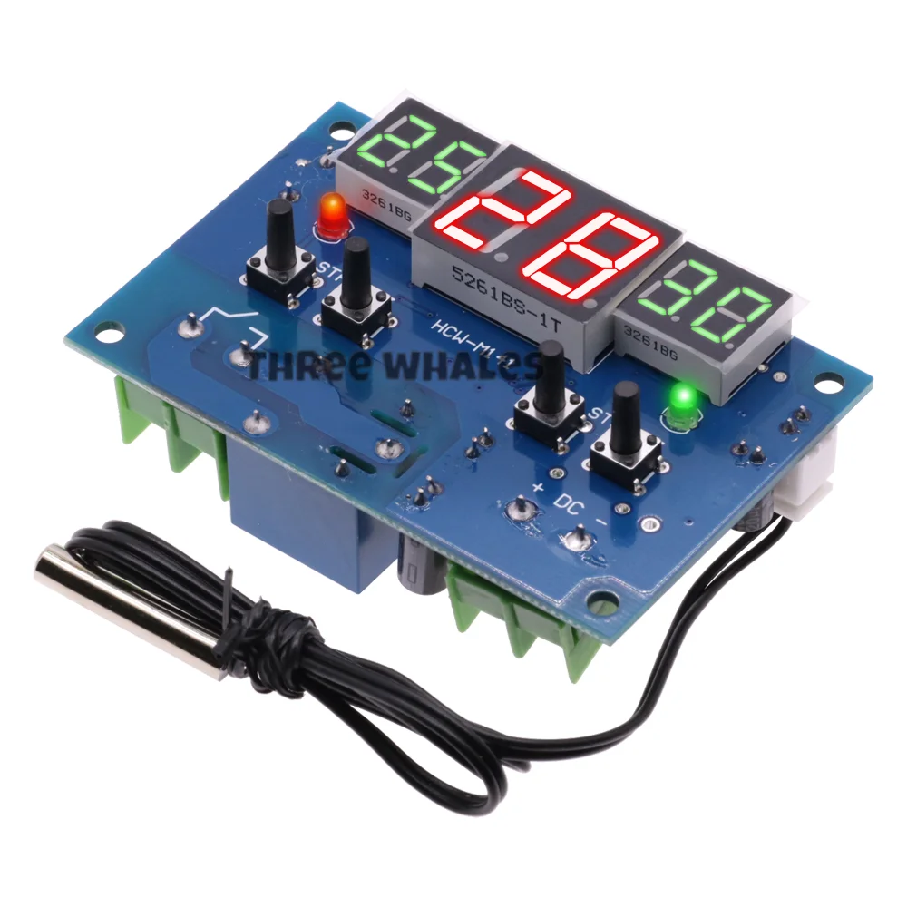DC 12V Thermostat Intelligent Digital Thermostat Temperature Controller With NTC Sensor W1401 Led Display Module