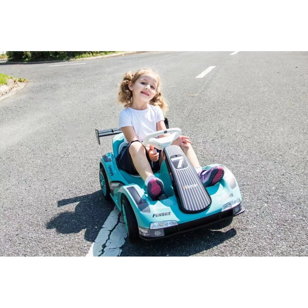 Go Kart elettrico per bambini, auto da giro a batteria da 12 V con telecomando, veicolo elettrico a ruote per bambini, regalo per ragazzi e ragazze