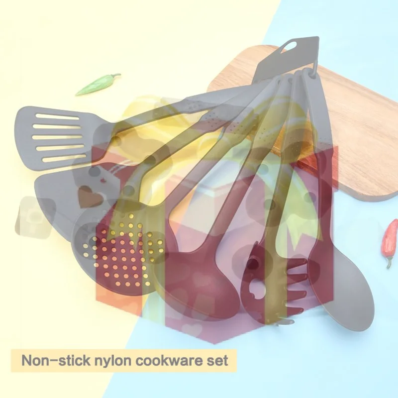 【HG】Non-stick Nylon Cookware Set (7 Pieces) - High-temperature Resistant Nylon Cooking Spoons And Spatulas