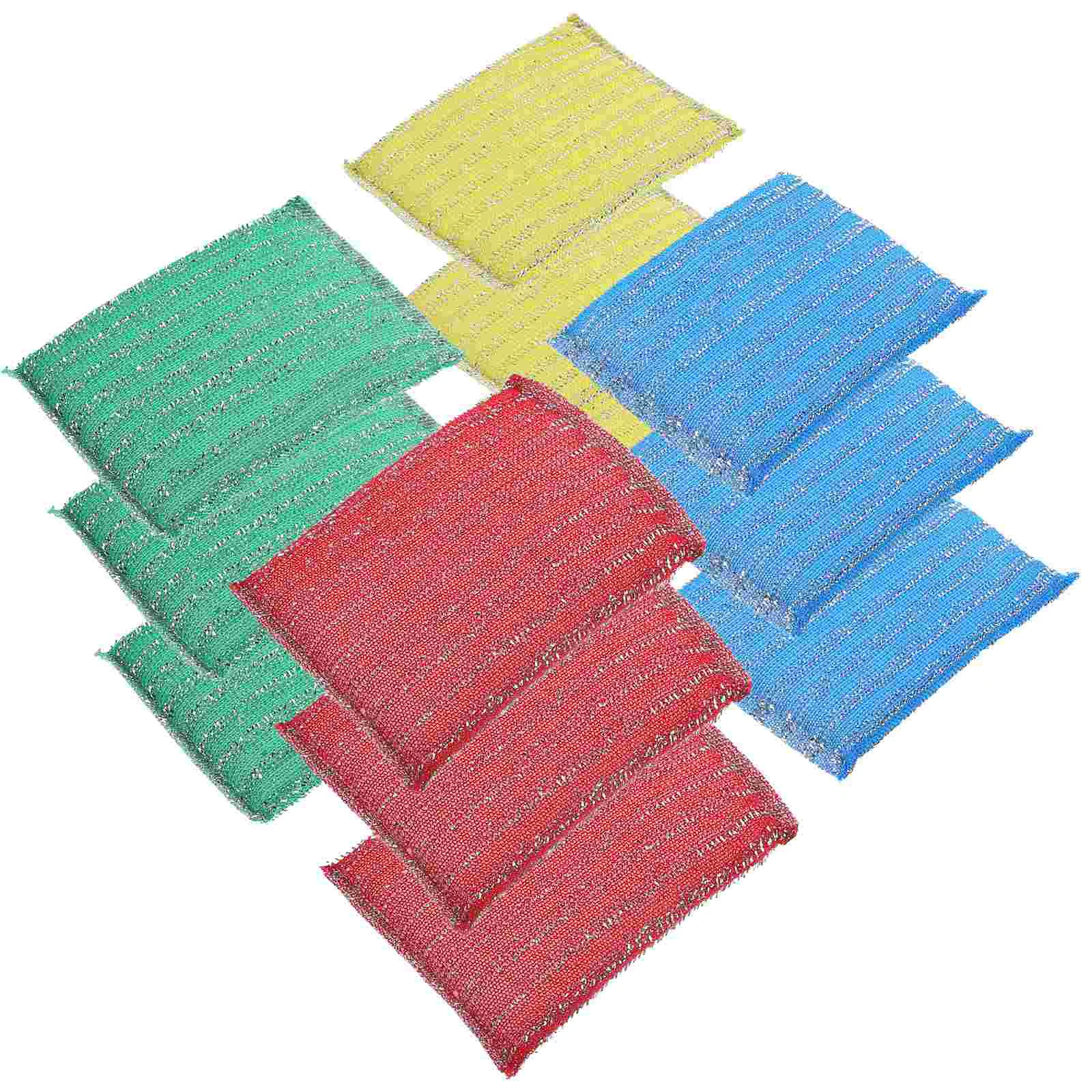 20 Pcs Non Stick Oil Sponge Cloth Thick Multi Purpose Kitchen Cleaning Sponges 4 Colors Reusable Scrub Household