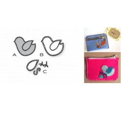 Felt Die New Valentine's Day Stitching Birds Metal Cutting Dies For DIY Scrapbook Craft Decoration Template Supplies Spring 2025