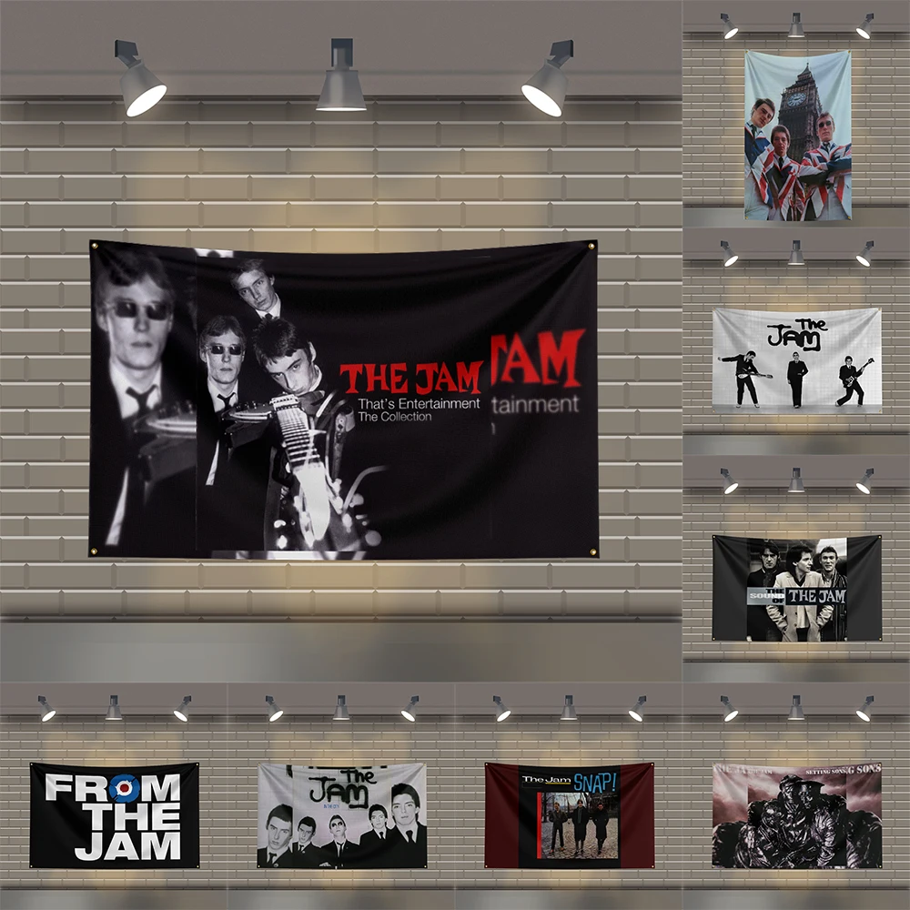 

3x5 Ft T-The-Jams Heavy Metal Band Flag Rock Music Wall Banner for Bedroom Studio Bar Concert Outdoor Decor