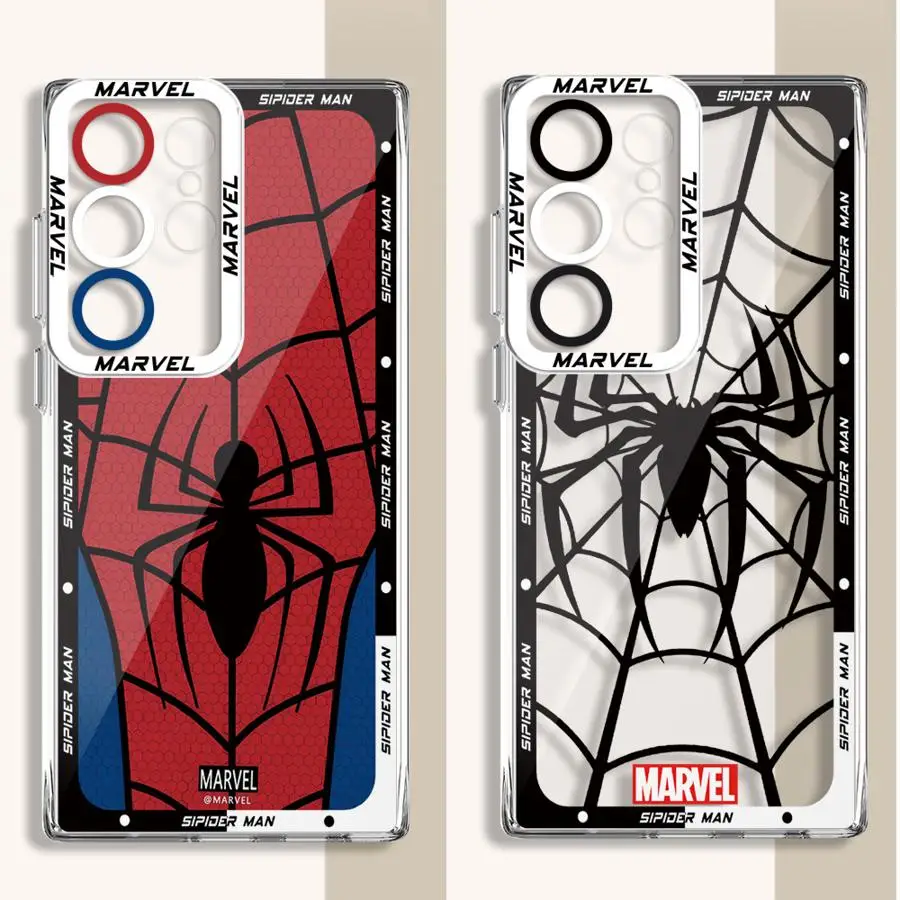 Marvel Sipider Man Phone Case for Samsung Galaxy Note 20 Ultra S20 FE S23 FE S22 Plus S24 Ultra S21 S23 Ultra Soft Cover