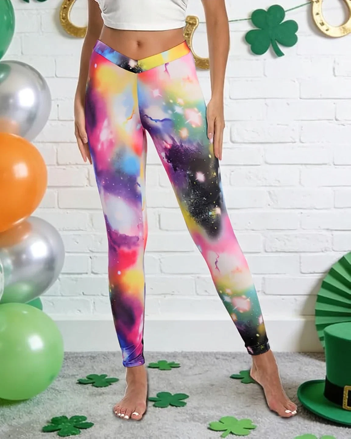 

Women Printed Leggings Tummy Control Leggings for Sports Running Gym Fitness Workout Yoga Pants Full Length