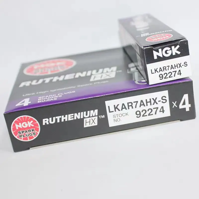 4pcs Original NGK Ruthenium HX High Ignitability Spark Plug LKAR7AHX-S 92274 Upgrade ILKAR7B11 DILKAR7B11 SC20HR11 IXEH22TT etc