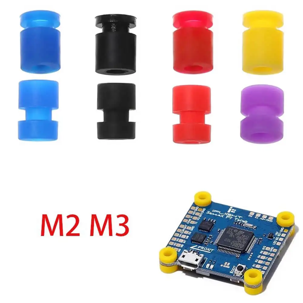 10PCS M2/M3 Gummi Stoßdämpfer Silikon Dämpfung Ball Anti-vibration Bälle Für FPV Drone Quadcopter Flug control F4 F7 – Detail 6
