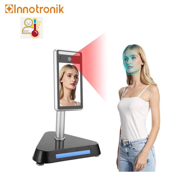 Innotronik Non contact Automatic Face recognition Time Attendance Machine Access Control Body Temperature Measuring Device