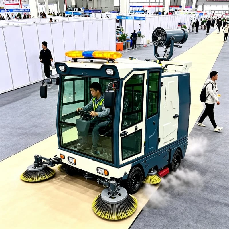 Heavy Capacity Ride On Sweeper Electric Floor Sweeping Machine for Warehouse Factory Dust Collection 2000mm Width Customized