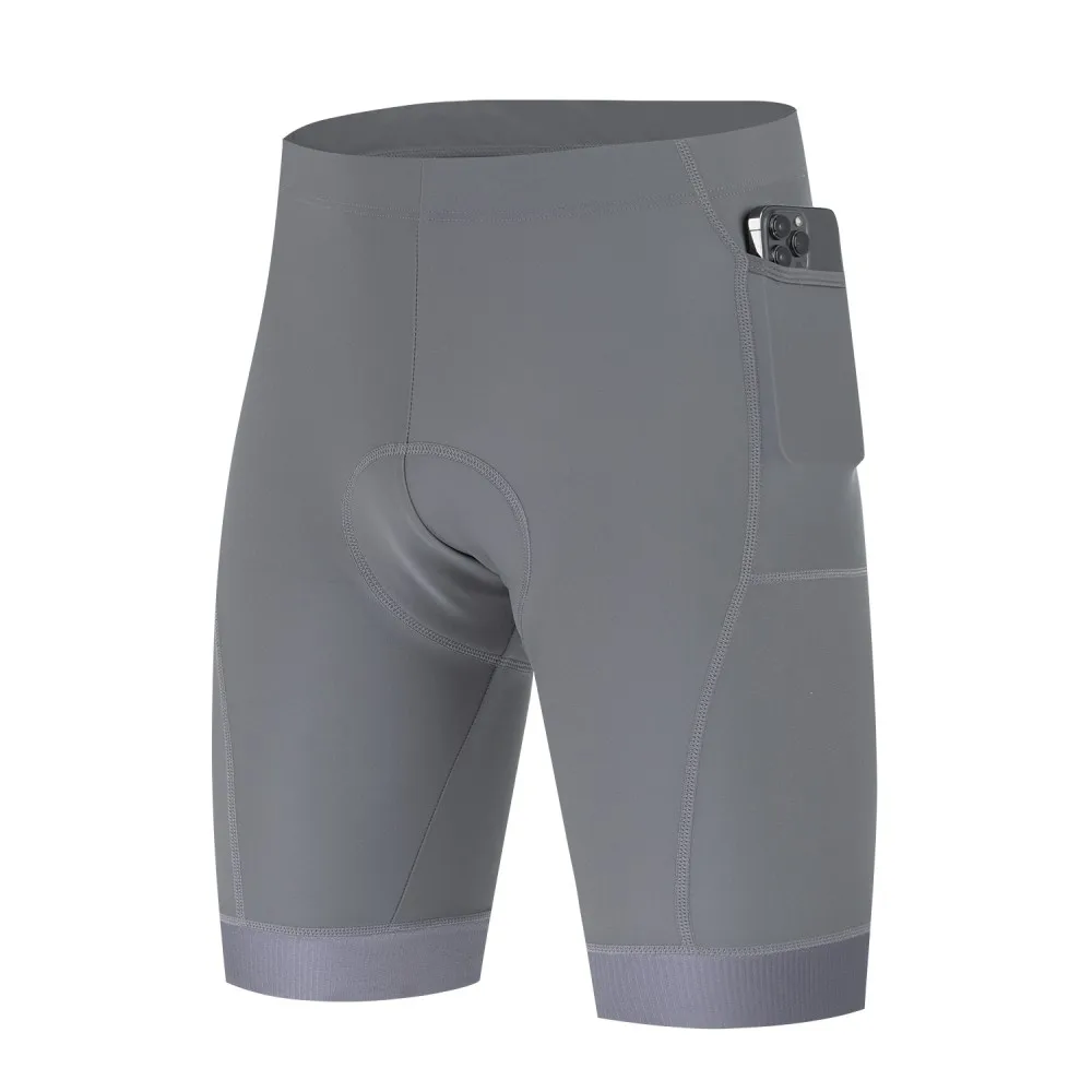Performance-Radhose für Herren mit 3D-Polster, atmungsaktive, schnell trocknende Radhose für Straße und Berg mit 3 Taschen