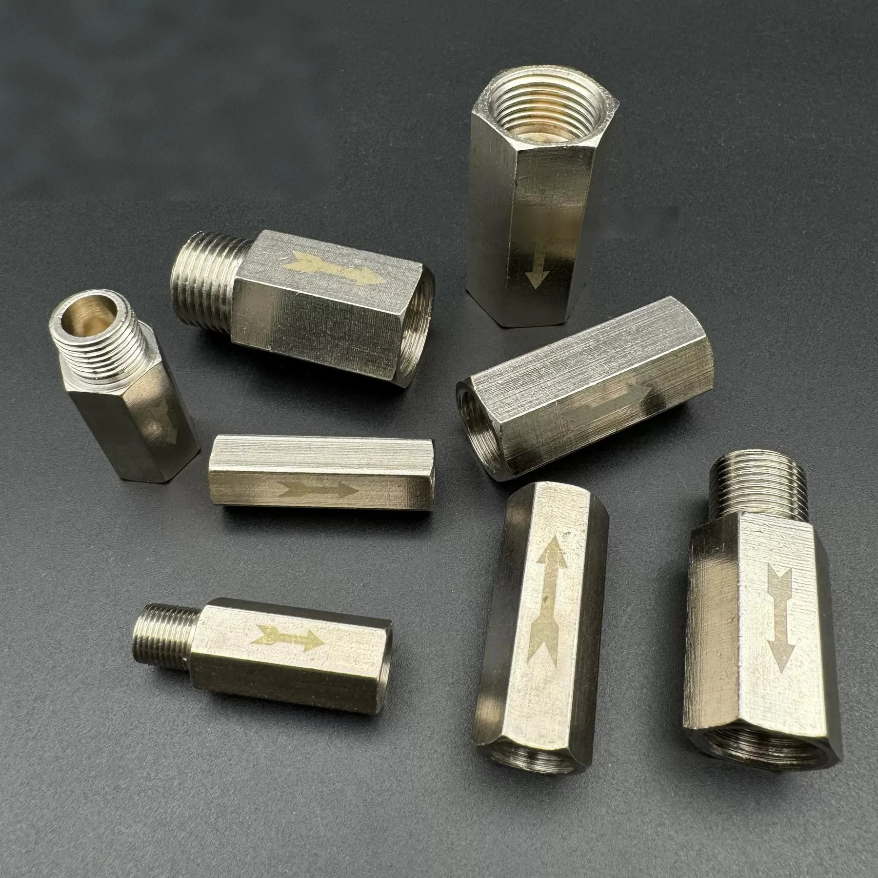 Brass Pneumatic One Way Check Valve BSP Female Male Thread 1/8' 1/4' 3/8' 1/2' Non-Return Valve Pipe Fitting for Air Compressor