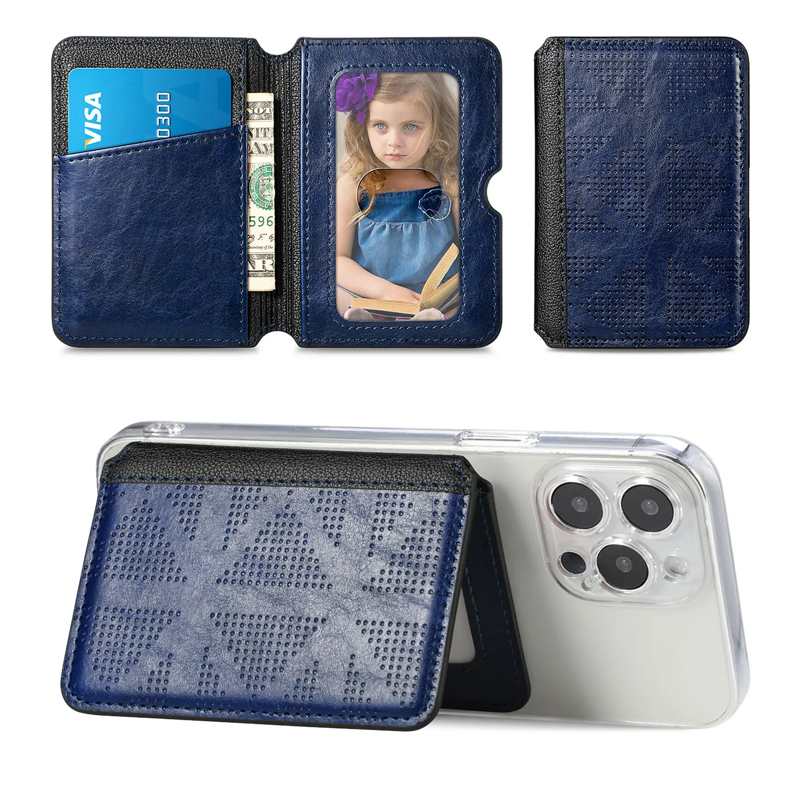 Mizi Grid حامل هاتف عالمي محفظة حافظة فتحة بطاقة حامل للهاتف الخليوي آيفون سامسونج هواوي Xiaomi ممن لهم فيفو