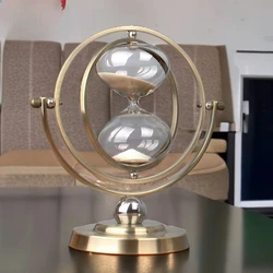 Globe Hourglass Timer Home European Decoration Office Desk Living Room Bedroom Rotating Quicksand Ornaments Gift Hourglass