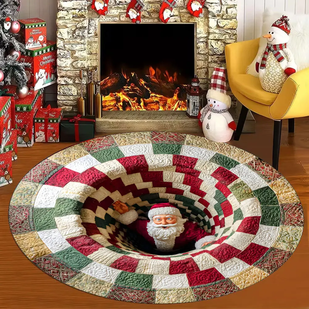 Sofa Side Soft Round Rug Anti Slip Pet Friendly Skin-friendly Material, Safe For Family & Pets. Inviting Living Room Centerpiece