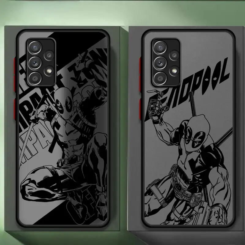 Marvel New Mutants Deadpool phone case for Samsung Galaxy A52 A32 A21s A16 A13 A55 A54 A12 A15 Los casos matte frosted fundas