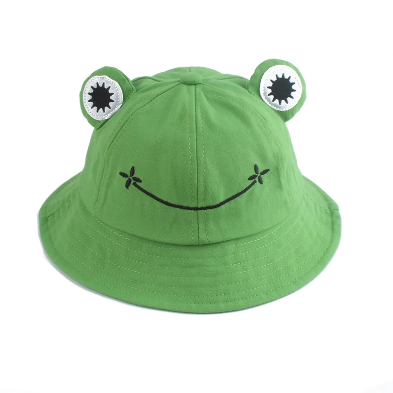 Pai-filho sapo balde chapéu panamá chapéu de pesca dos desenhos animados bonito chapéus para mulheres homens bob chapeau ao ar livre sol pescador bonés