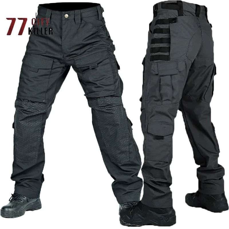 

77City Killer Tactical Pants Men Cargo Military Elasticity Joggers Men Quality Multi-pocket Mens Trousers SWAT Men Pants Hombre