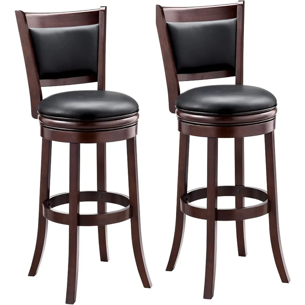 r Height, Pack of 2 Swivel Stool, 29-Inch,2-Pack, Cappuccino