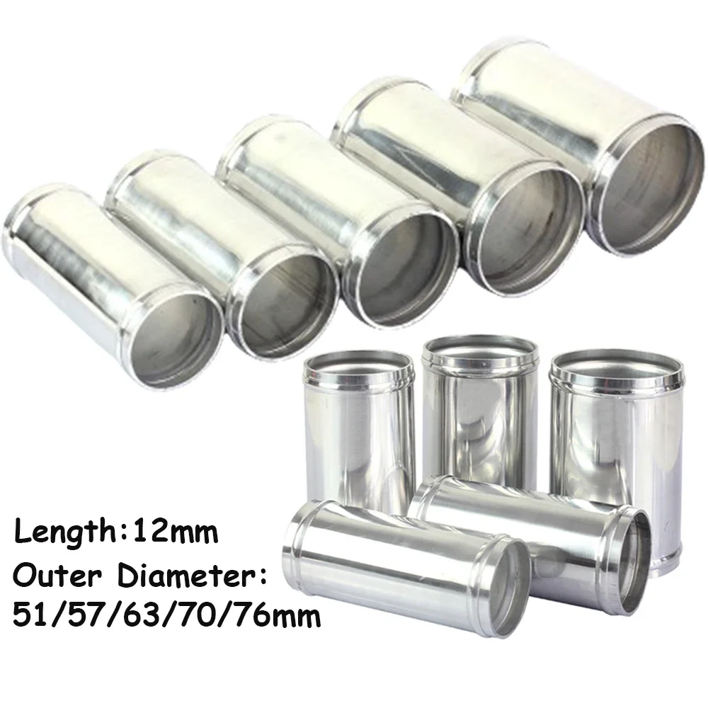 Aluminum Intake Turbo Intercooler Pipe Extensor Hose Adapter 51/57/63/70/76mm Car Air Intake Aluminum Tube Joiner Pipe Connector