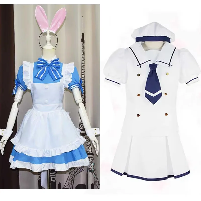 rabbit? Kafuu Chino Maid outfit Cosplay Desuka Gochuumon Kirima Syaro Costume Custom Made