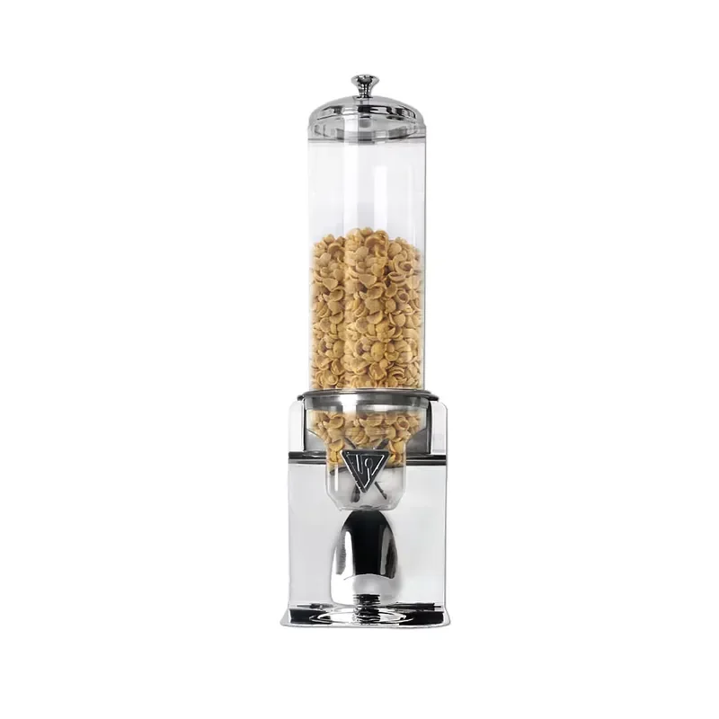 for 4L Single Barrel Stainless Steel Base Dry Food Dispenser Multi Cereal Dispenser Food Storage Container Corn Flakes