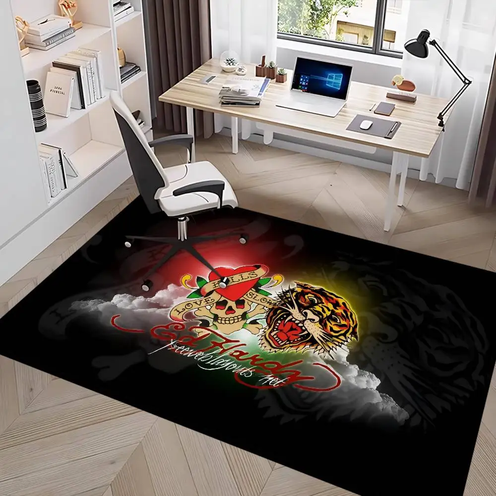E-Ed H-Hardy Tattoo Tiger Küchenmatte im nordischen Stil, Schlafzimmer, Wohnzimmer, Fußmatte, Zuhause, Balkon, rutschfest, Willkommensteppich