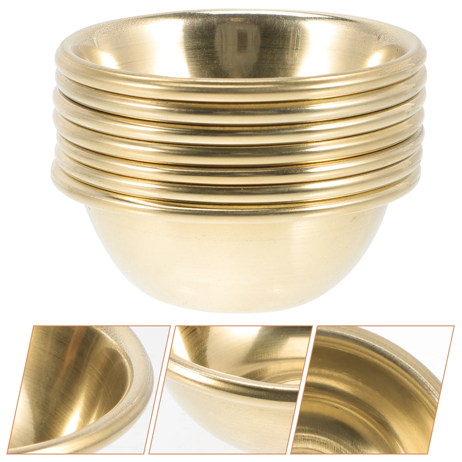 

7 Pcs Offering Cup Water Bowl Holy Grail Incense Yoga Meditation Brass Sacrifice to Buddha Zen Room Decoration