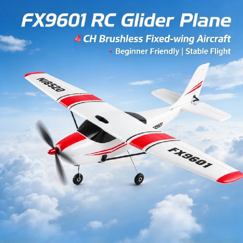 Fx9601 New Remote Control Stunt Plane 4 Channel Brushless Fixed Wing Foam Aeromodel, Outdoor Hobby Toy For Boys Beginner