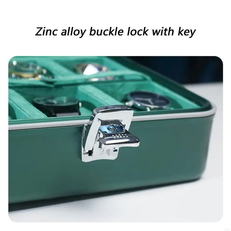 Aluminum Watch Storage Box with Shockproof Foam Lining for Enhances Protections 83CF