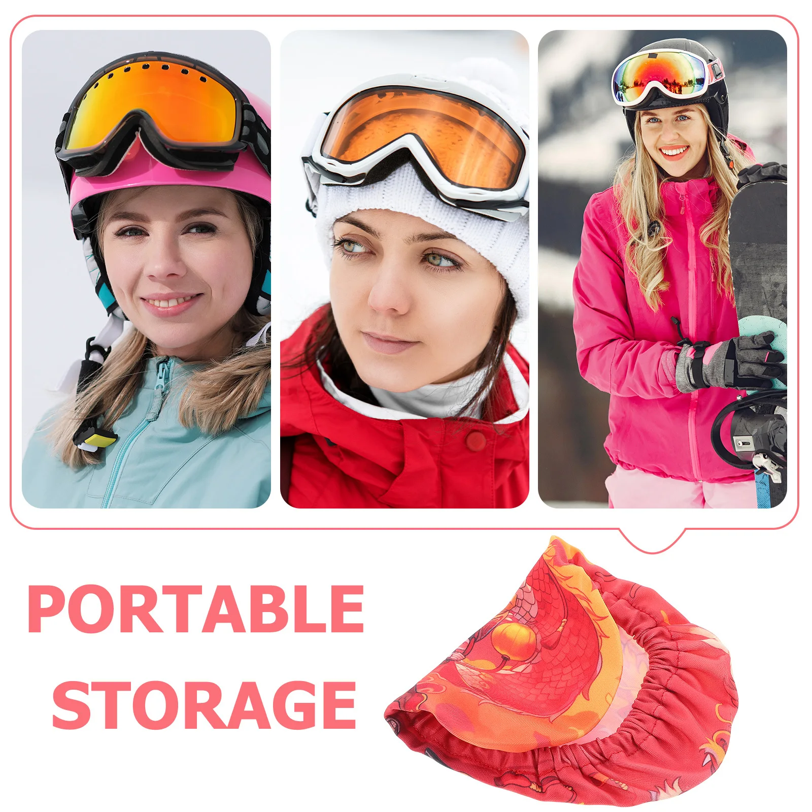 غطاء حماية لنظارات التزلج، تصميم مرن مدمج مقاوم للخدش وقابل للغسل لحماية نظارات الثلج والتزلج المحمول #6