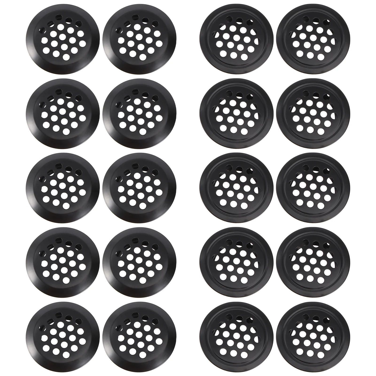 20 Pcs Stainless Steel Air Hole Vent Louver Wardrobe Home Furniture Ac Covers Heat Dissipation Round Ventilation Device