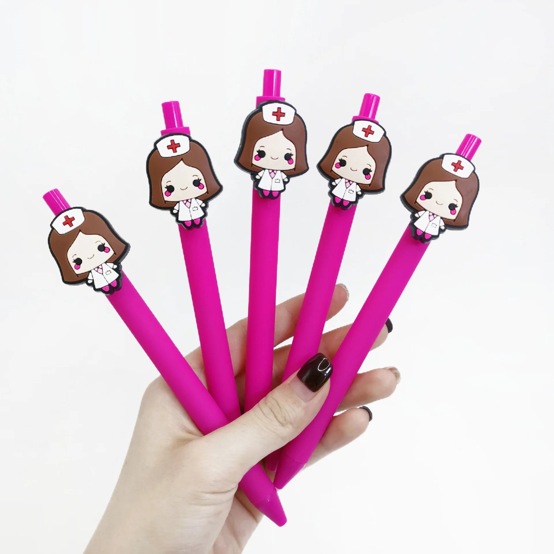 سلسلة يوم الممرضات الجديدة قلم رقعة لاصق ناعم نمط طبي الصحافة قلم محايد اللون الطبية مكتب القرطاسية الموسم هدية #2