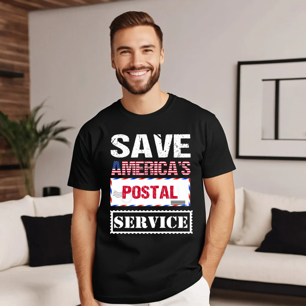 

Family Woman Tops & Tees Posta Worker Gifts Save Americas T-Shirt Premium Cotton O Neck Short Sleeve Tee-Shirts Birthday
