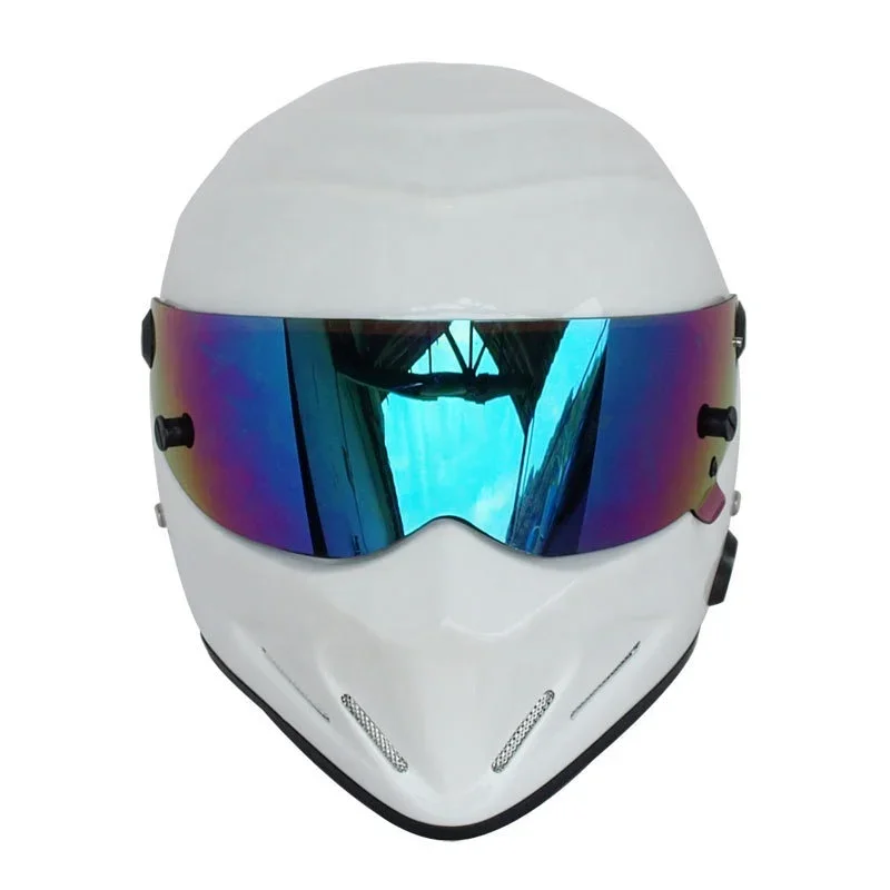 Stylish Retro Motorcycle Riding Safety Helmets Men Motorbike Motocross Racing Full Face Protective Helmet Karting Helmets