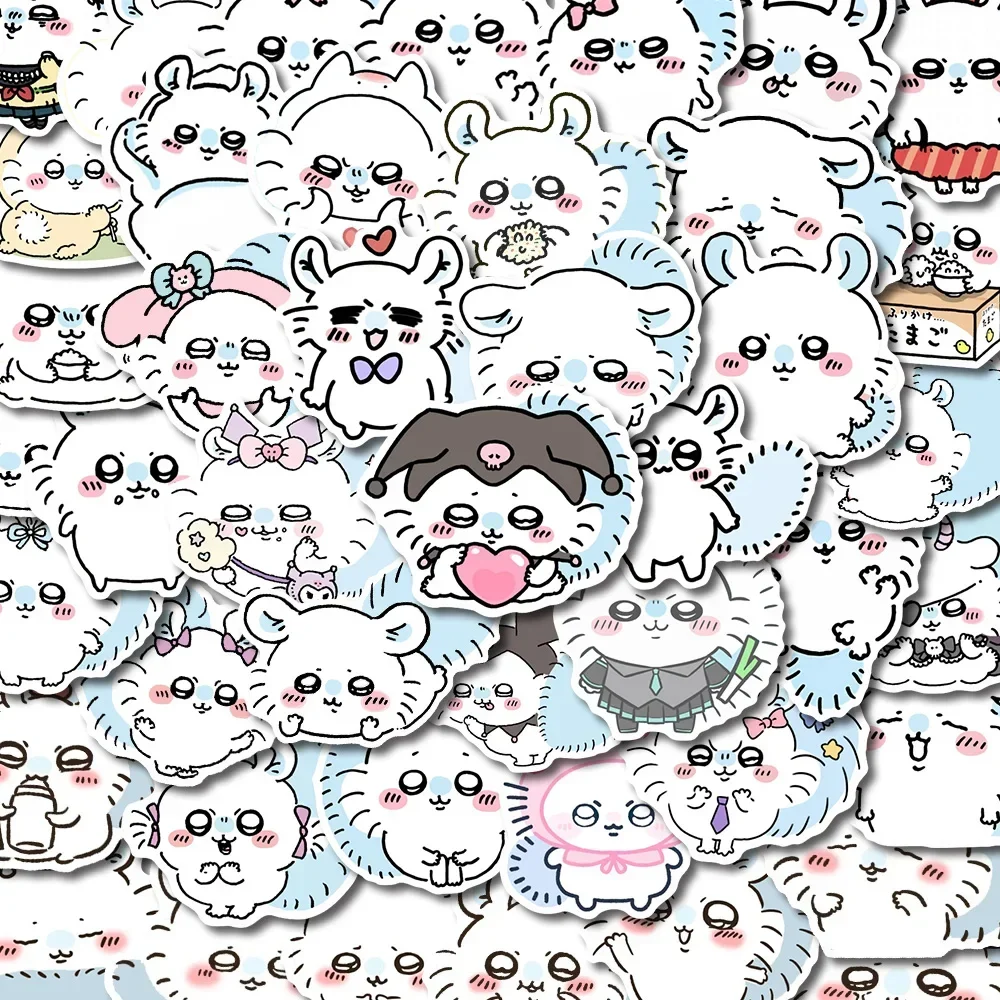54 قطعة من ملصقات تشيكاوا اليابانية الجديدة اللطيفة واللطيفة من Momonga، حافظة هاتف محمول كرتونية، ملصق كوب ماء آيباد مقاوم للماء